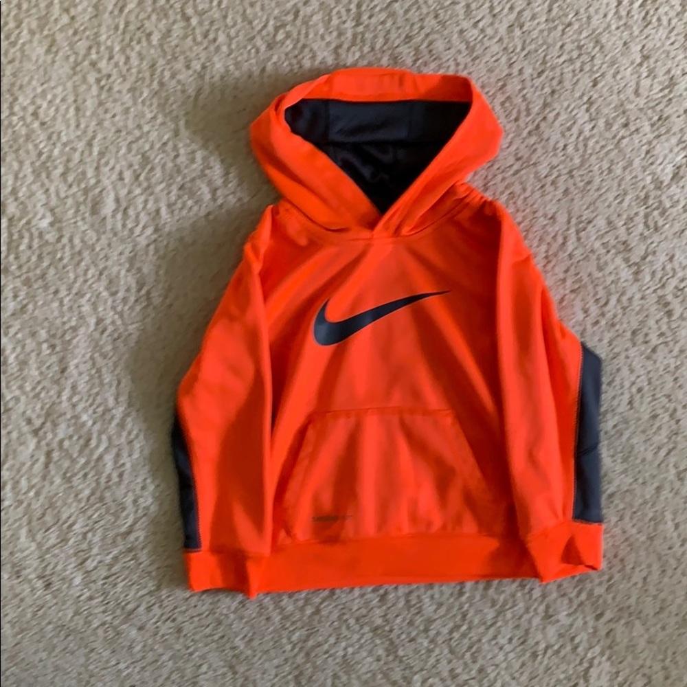 Orange gray nike hoodie for boys 5 and size 5